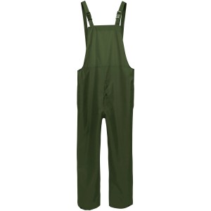 Safety&More Regenlatzhose in Oliv, Größe XL. Wasserdichte Arbeitskleidung mit verstellbaren Trägern.