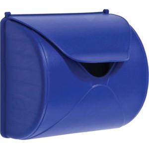 Blauer Axi Briefkasten, 14x25x23 cm, für Spielhaus-Zubehör im Garten.