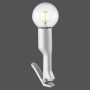 Silberne Klemmleuchte „Turn me“ von Just Light, Design-Tischlampe mit E27 Fassung und Klemme.