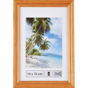 Holzbilderrahmen Erle gerillt, 10x15 cm, mit Foto einer tropischen Szene. Bilderrahmen für Zuhause online kaufen.