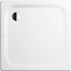 Quadratische, weiße Kaldewei Duschwanne Superplan Classic, 90x90 cm.