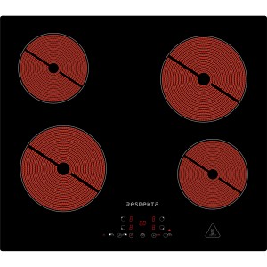 Respekta Glaskeramikkochfeld Aaron, 59 cm, rahmenlos, mit vier Kochzonen.