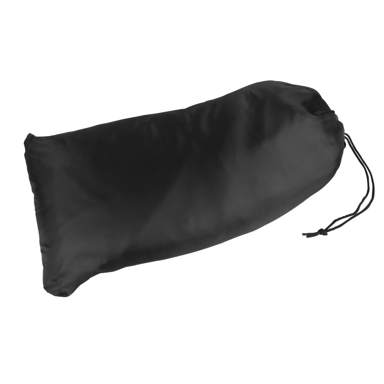 Verpacktes Moskitonetz IS 2,50x12,5m im schwarzen Nylonsack mit Kordelzug.