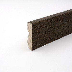 Sockelleiste Clipfix A, Furnier Nussbaum Rauch, 16x58x2500 mm, Detailansicht.