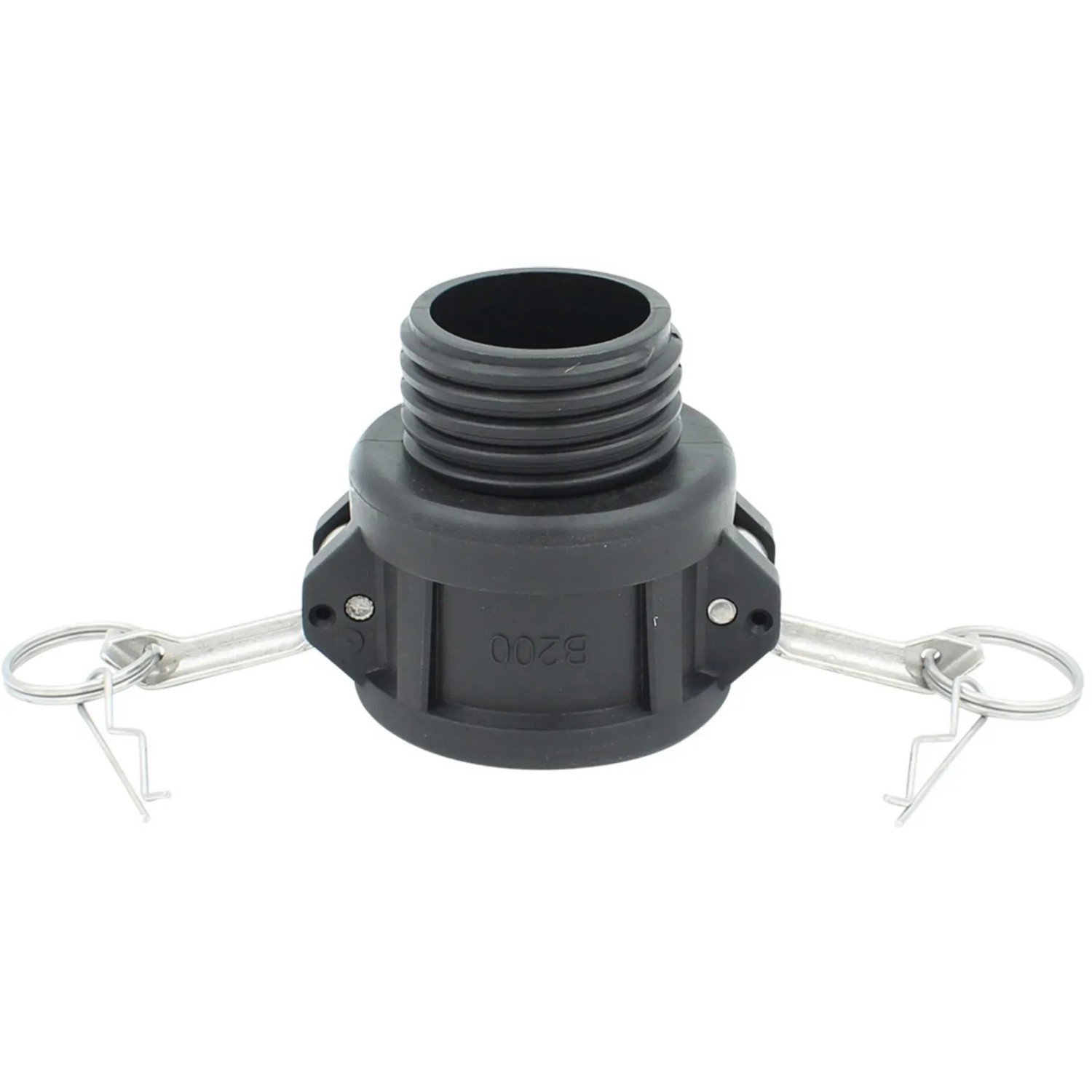 IBC Camlock Adapter 2 Zoll Typ B auf S60x6 AG für Regentonnen und Wasserzapfstellen.