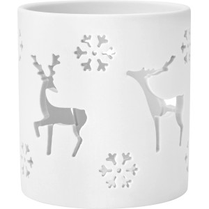 Teelichtglas Keramik Weiß Matt 3-fach sortiert  Ø 7 cm x 8 cm