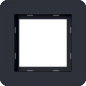 Schwarzer Abdeckrahmen Leonie 1-fach für Schalter und Steckdosen.