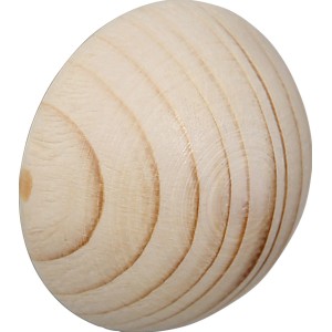 Endkappe aus Fichte für 40 mm Holzhandlauf, Detailaufnahme der Holzmaserung.