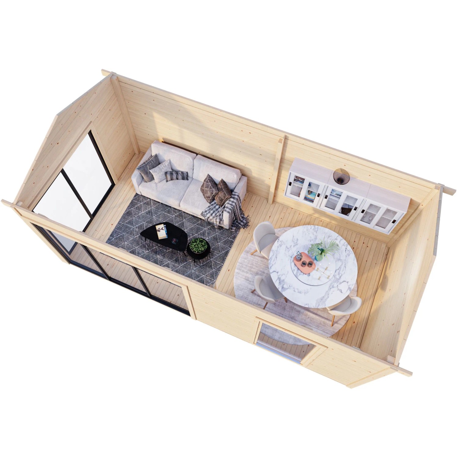 Palmako Gartenhaus Amanda Slide 595 x 300 cm Hellbraun FSC®_5