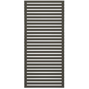 Umbragrauer Sichtschutzzaun Tokyo aus Nadelholz, 83x180cm, mit horizontalen Leisten.