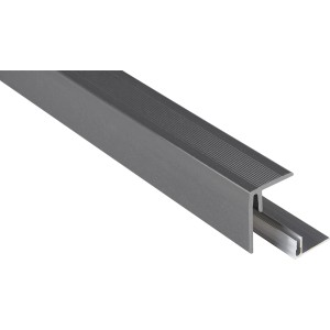 Kovalex WPC Seitenabschluss Steingrau 4,7 x 6,2 x 250cm