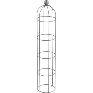 Feuerverzinkter Eleo Obelisk Messina Groß, eine runde Rankhilfe aus Metall für den Garten.