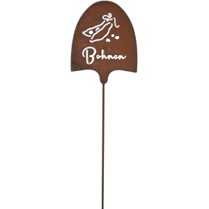 Rostfarbener Gartenstab Bohnen von Boltze, 52x12cm, Gartendeko.