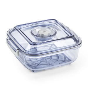 Eckiger Magic Vac Vakuumierbehälter Executive Line, 2,5 l, transparent mit Deckel.