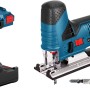Bosch Professional Akku-Stichsäge GST 12 V-70 mit Akkus, Ladegerät, Sägeblättern und L-Boxx.