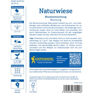 Kiepenkerl Blumenmischung Naturwiese, Vorteilspackung für bunte Wildblumen.