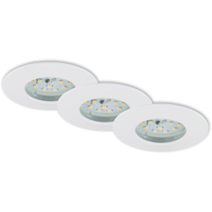 3er Set Briloner LED Einbaustrahler Attach Dim, weiß, Ø 7,5cm. Dimmbare LED Leuchten für den Innenbereich.