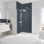 Eck-Duschrückwand-Set DecoDesign Anthrazit 90x90cm von Schulte im modernen Badezimmer.