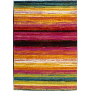Moderner Multicolor Teppich Blur 375, 120x170 cm mit horizontalem Streifenmuster.