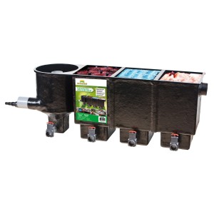 Heissner Durchlauffilter Apollo XL Pro für Teiche bis 80.000 l, mit Filtermedien und Vortex Absetzkammer.