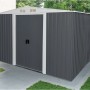 Home Deluxe Geräteschuppen Bohio XXL in Anthrazit, Metall Gerätehaus mit Doppeltür.