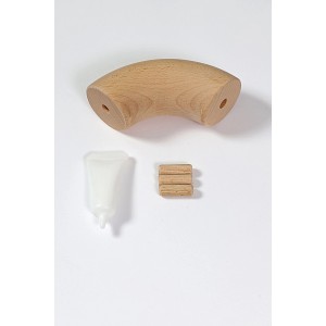 Handlauf-Bogen Buche 90° - Handlauf Zubehör inklusive Montagematerial