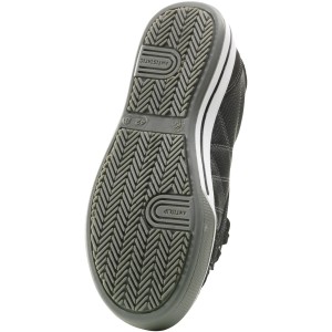 Sohle des schwarzen Herock Contrix Low S3 Sicherheitsschuhs, Größe 43, mit Antirutsch-Profil.
