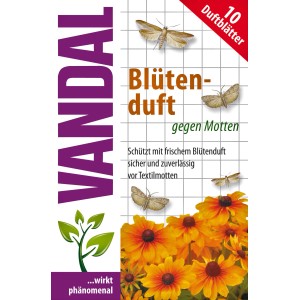 Vandal Blütenduft gegen Motten: Mottenschutz mit Duftblättern und natürlichem Wirkstoff.