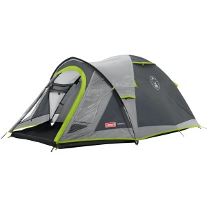 Coleman Darwin 3 Plus Zelt, grau/grün, für 3 Personen mit Stauraum.