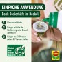 Anwendung des Compo Grünpflanzen- und Palmendüngers: Flüssigdünger wird in den Deckel gefüllt.