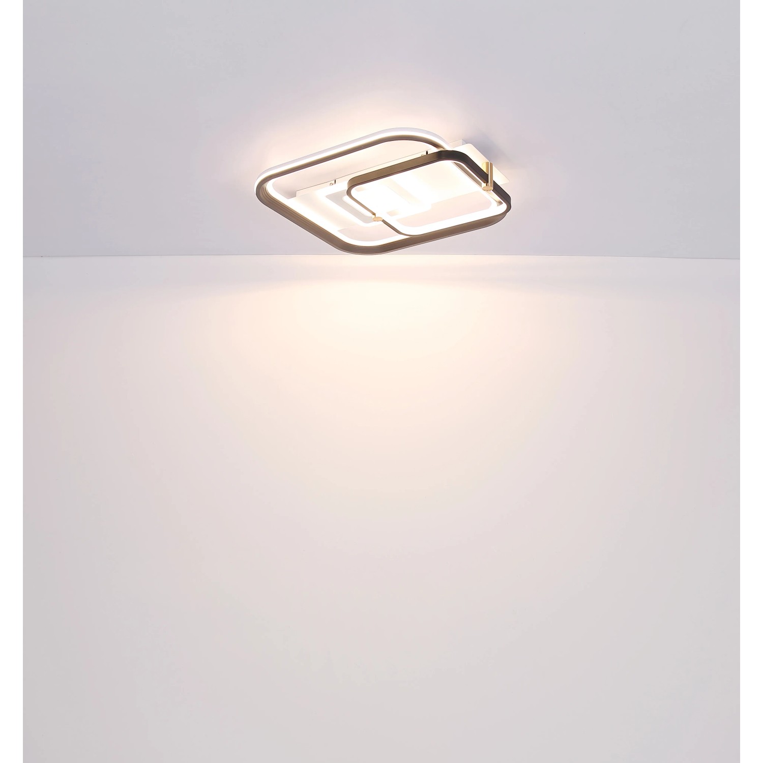 Moderne LED-Deckenleuchte Ani, weiß matt, mit rechteckigem Design für Wohnräume.