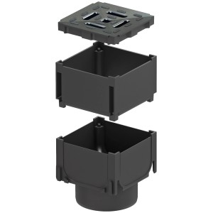 ACO Self Revisionselement, schwarz, für Hexaline 2.0 Entwässerungsrinnen. Wartung und Reinigung leicht gemacht.