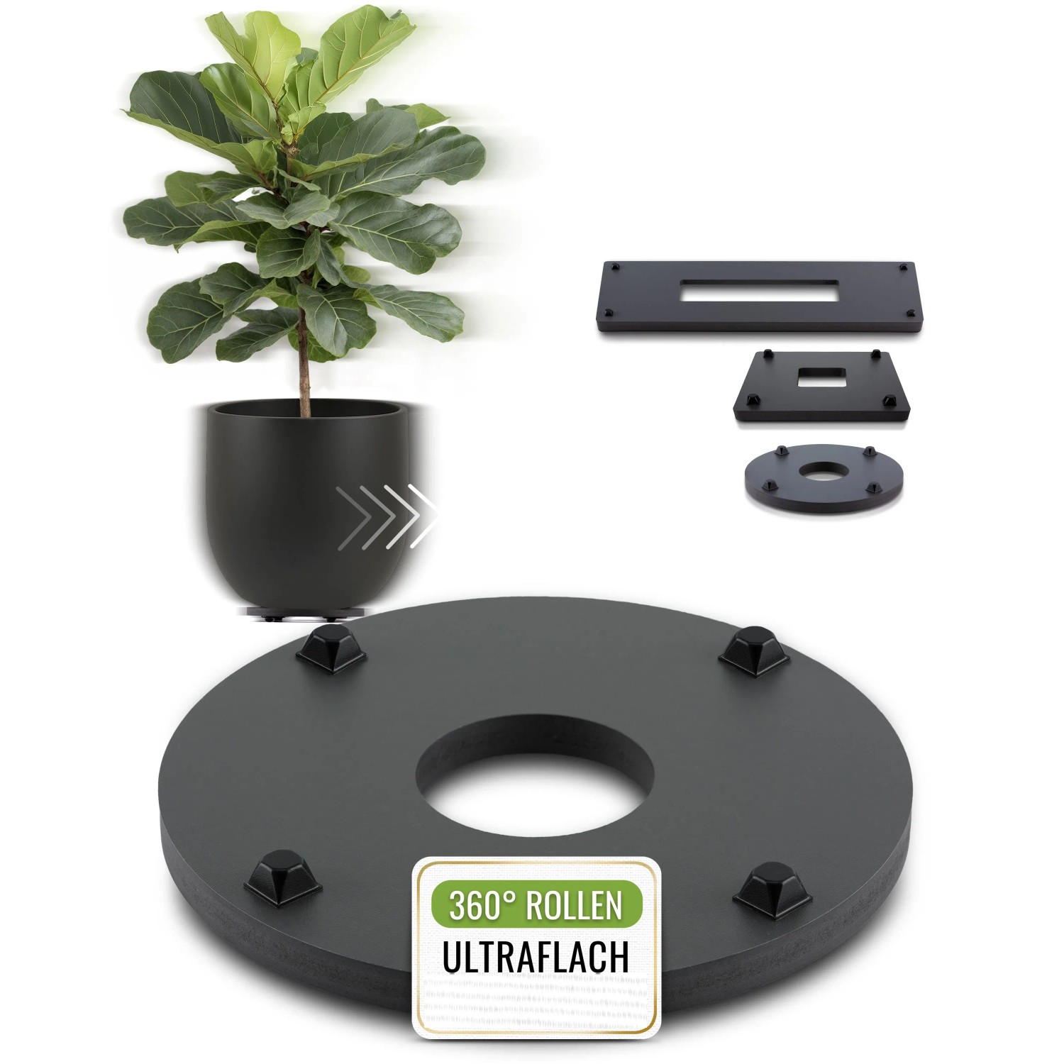 Pflanzwerk® Ultraflacher Pflanzenroller Ø 28 cm x 28cm_6
