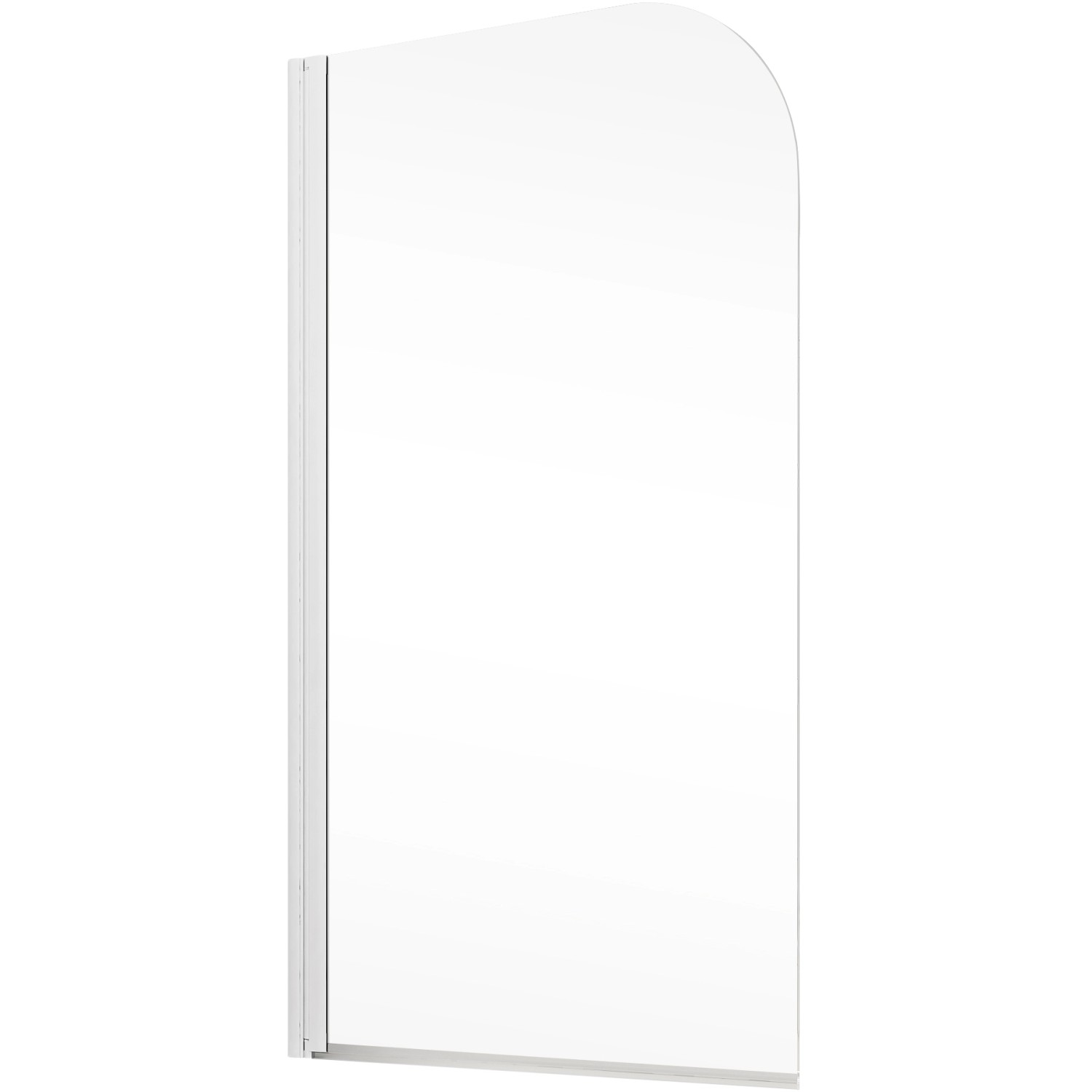 Schulte Badewannenaufsatz aus Echtglas, 140x80 cm, weißes Profil. Badewannenabtrennung für entspanntes Duschen.