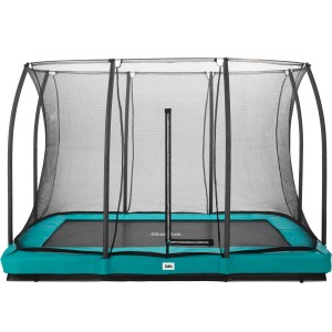 Grünes Salta Comfort Edition Ground Trampolin mit Sicherheitsnetz, 305x214 cm.
