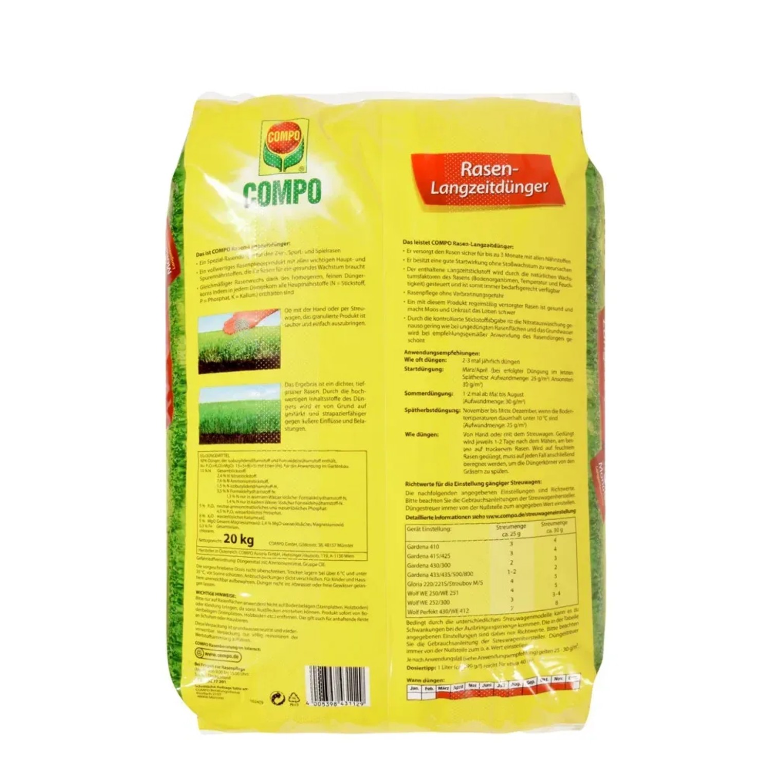 Compo Rasen-Langzeitdnger 20 kg kaufen bei OBI
