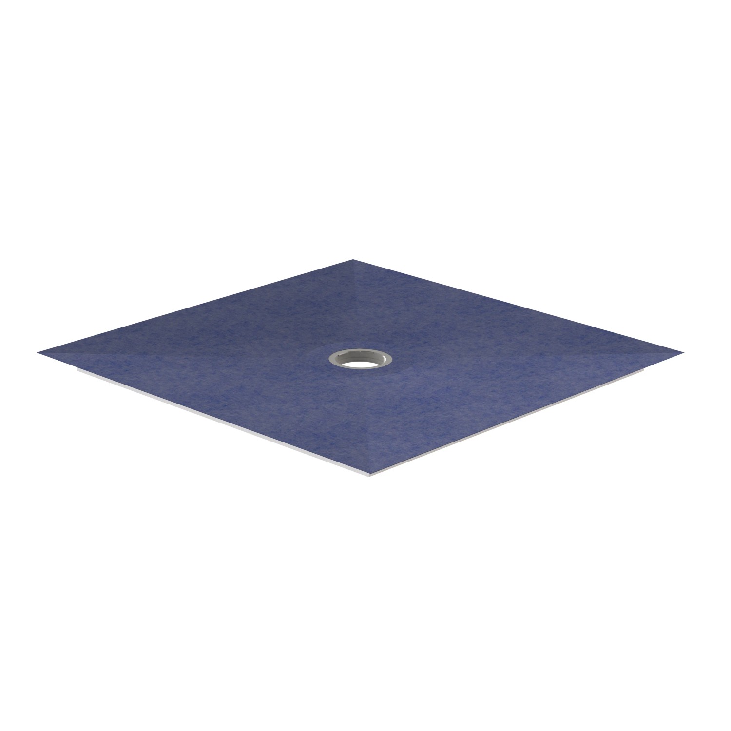 Rechteckiges, verfliesbares Duschelement 100x100 cm mit senkrechtem Ablauf für bodenebene Duschen.