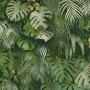 A.S. Création Vliestapete Greenery mit Dschungel-Motiv, grünen Gelblättern und Monstera Blättern.