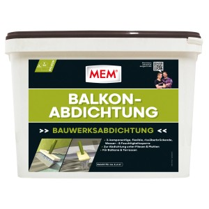 Eimer MEM Balkon-Abdichtung, 2-komponentige Bauwerksabdichtung für Balkone und Terrassen.