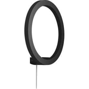 Schwarze, runde Philips Hue Sana LED Wandleuchte mit indirektem Licht (1.200 lm).