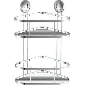 Eisl Duschregal Eckregal ohne Bohren 2 Etagen