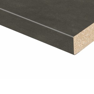 Kaindl Arbeitsplatte, 180 cm, Beton Terragrau, CPL-beschichtet, mit fühlbarer Struktur.