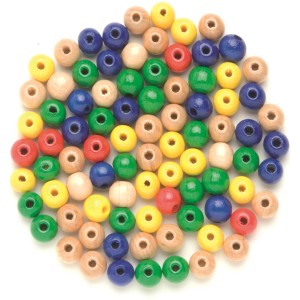 Holzperle Ø 15 mm, 14 Stück Bunt-Mix FSC®