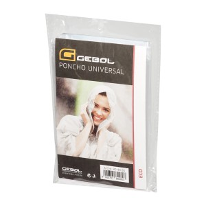 Gebol Poncho Universal, transparent, Einheitsgröße, verpackt. Ideal für Outdoor-Aktivitäten.
