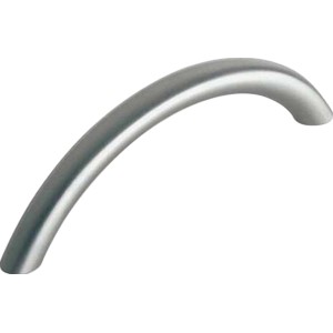 Edelstahl Möbelgriff 903, gebogen, für Schränke und Schubladen.