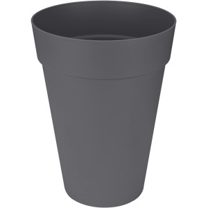 Hoher, anthrazitfarbener Elho Blumentopf Loft Urban, Ø 42 cm. Pflanzsäule für Innen- und Außenbereich.