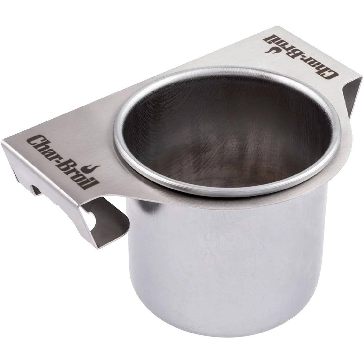 Char-Broil Gear Trax Flaschenhalter mit Öffner aus Edelstahl für Grillutensilien.