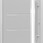 Graue Sicherheits-Haustür ThermoSpace Prime Neapel RC2, 110x210 cm, mit Edelstahlgriff.