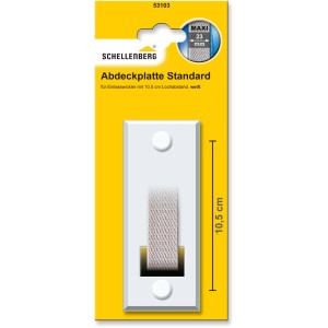Schellenberg Gurtwickler Abdeckplatte Standard Maxi, 105mm, weiß. Rollladenzubehör für Einlasswickler.
