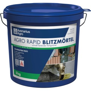 Blauer Eimer Agro Rapid Blitzmörtel 5 kg, Schnellmörtel für Reparaturen und Befestigungen.